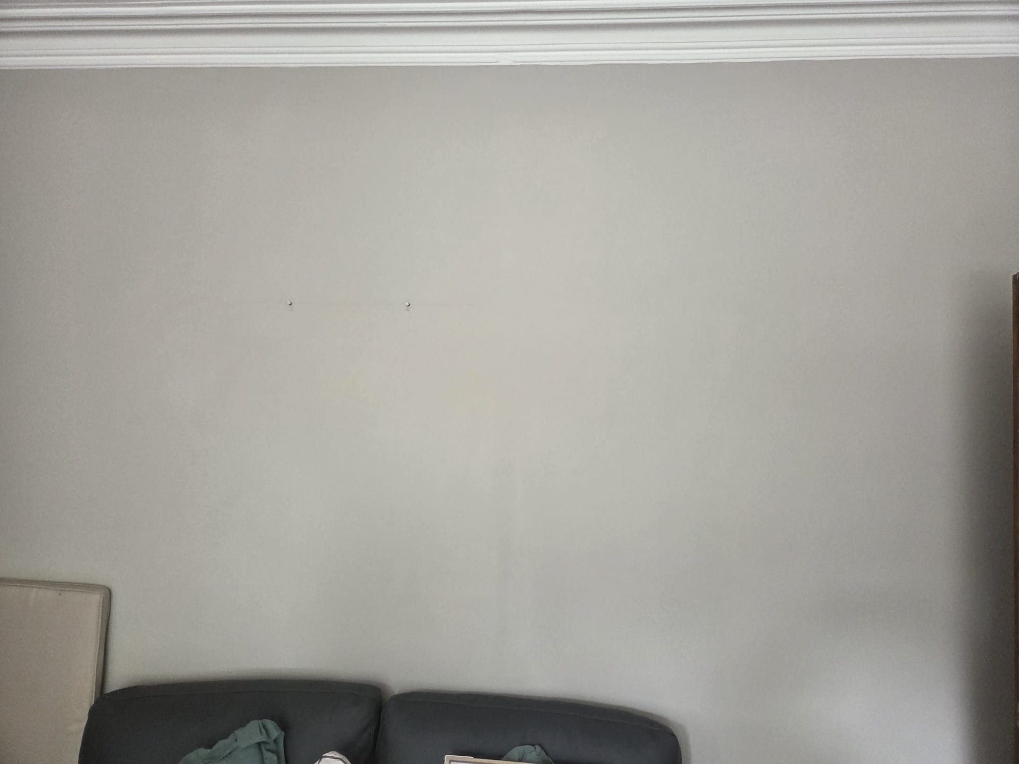 Living room paint refresh project before preparation work