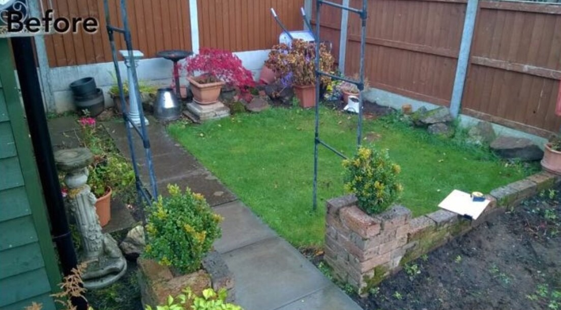 Swindon garden landscaping space before new patio paving installation